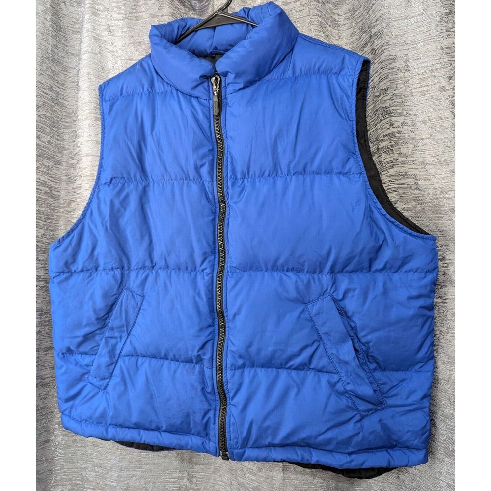 Eddie Bauer Down Fill Insulated Quilted Puffer‎ Vest Blue Men's Large Outdoor
